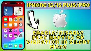 iPhone 15/Plus/Pro Enable/Disable Play Haptics or Vibration in Silent Mode