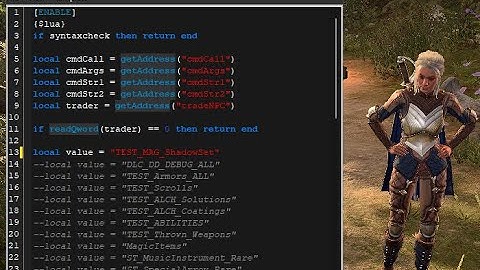 Baldur’s Gate 3 - How to Make ANY Item Appear on the Seller!  - Cheat Engine [LIVE]