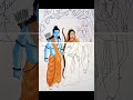 #shorts How to #draw a #beautiful #drawing of god Rama Sita and lakshman in vanvas #easy for #kids