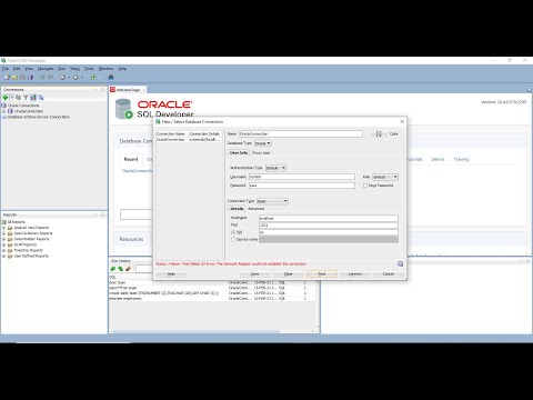 How to solve the network adapter could not establish the connection-oracle SQL developer-Works %1000