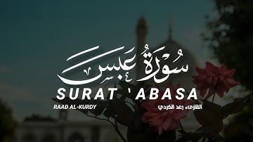 سورة عبس كاملة القارىء رعد الكردي | Surat 'Abasa full raad AL-KURDY