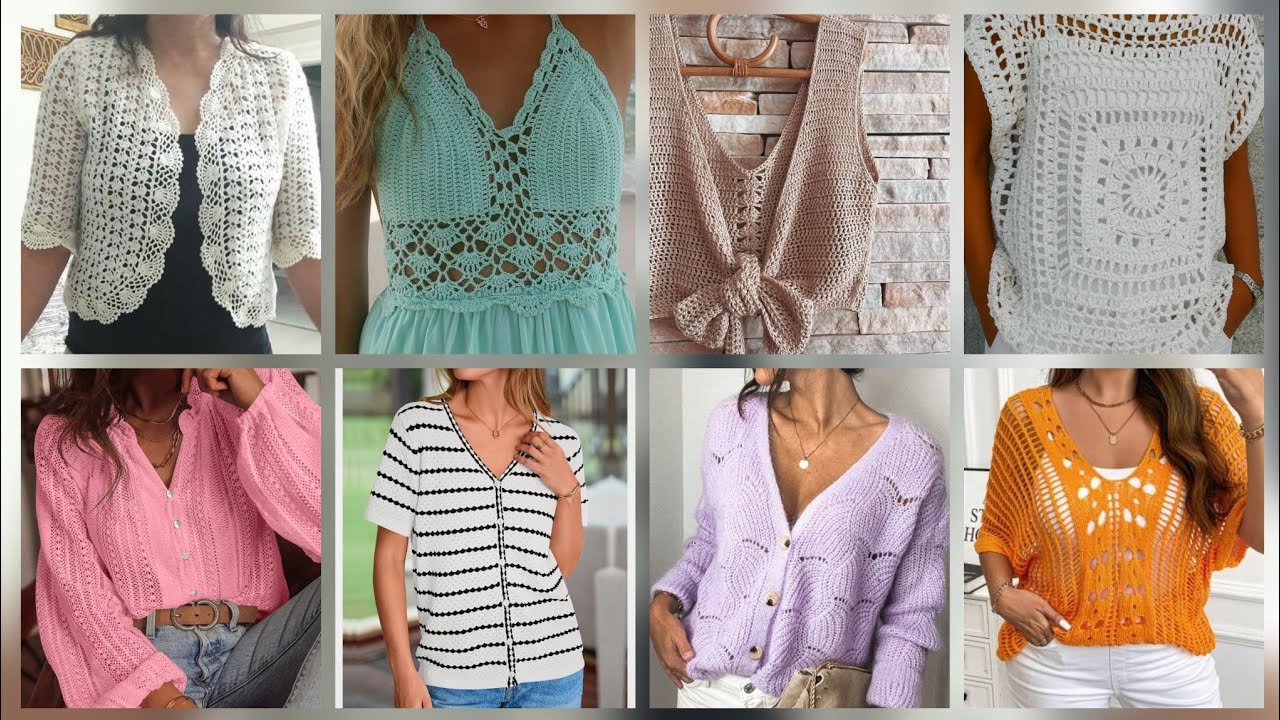 Most beautiful stylish crochet tops blouse design 