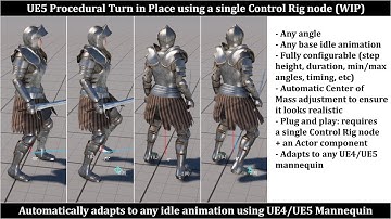 UE5 Procedural Animations - Turn In Place (WIP)