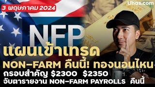 ราคาทองคำทรงตัวเหนือ $2300 ก่อนประกาศตัวเลข Non-Farm I แผนเข้าเทรดทองคำ 3 พ.ค. 2024