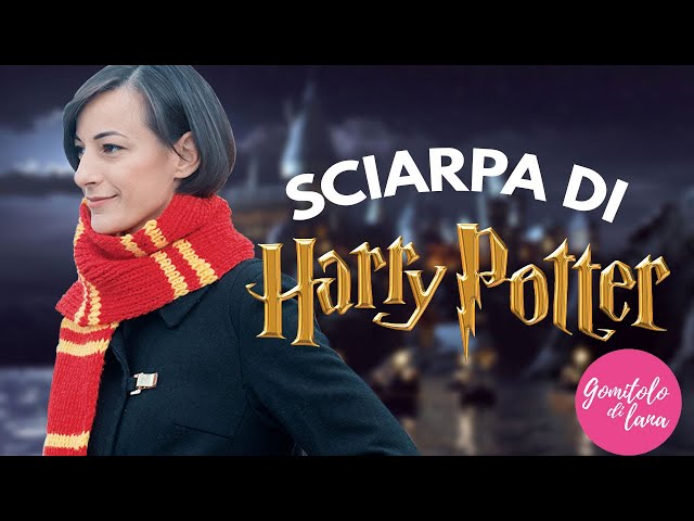 SCIARPA DI HARRY POTTER AI FERRI (Harry Potter Scarf): sciarpa DIY di Harry  Potter Grifondoro 