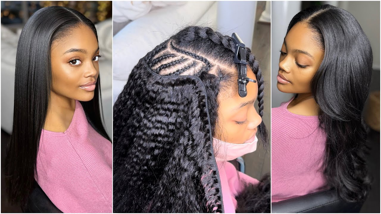 Updated Sew-in Tutorial, Kinky Straight Texture