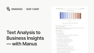 Unlock business insights from text analysis — with Manus