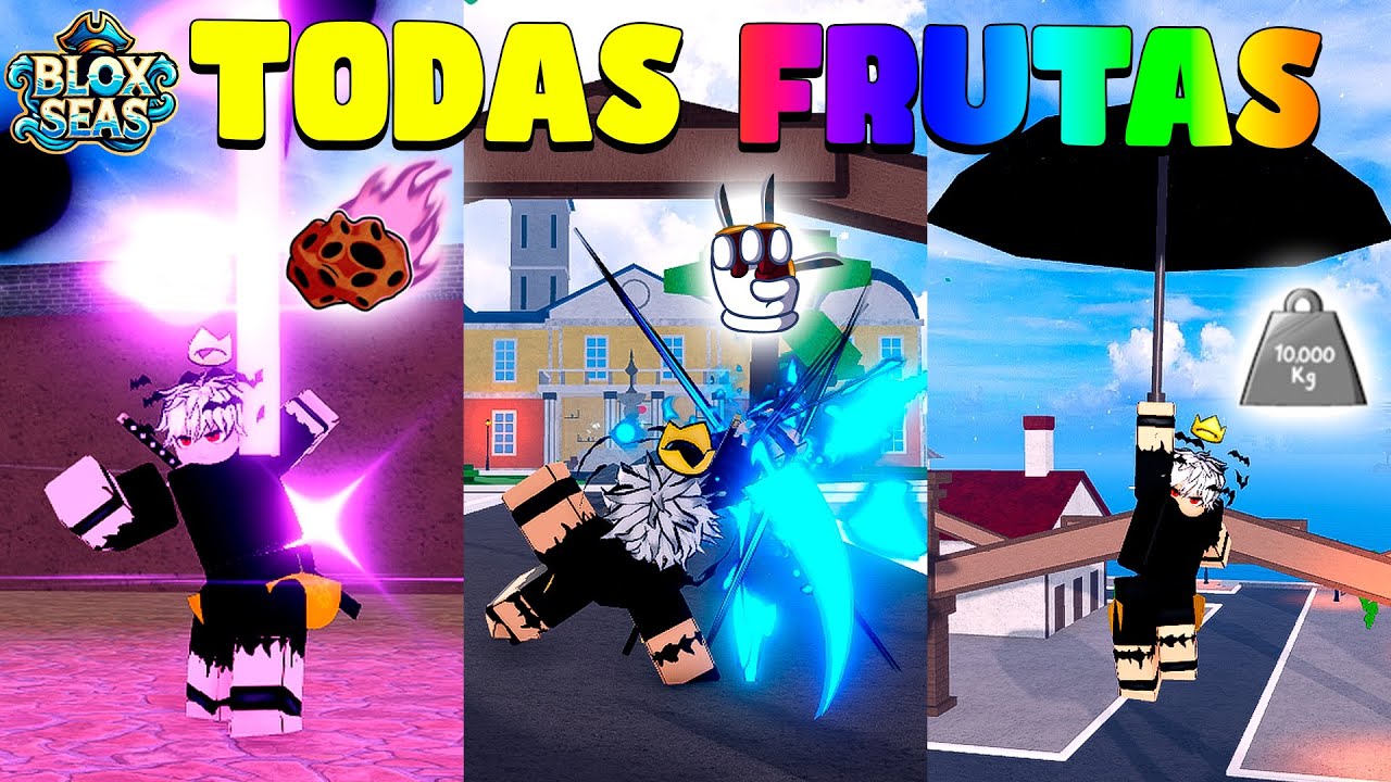 COMI E MASTERIZEI TODAS AS FRUTAS DO BLOX SEAS E TESTEI CADA 1 E TÃO ...