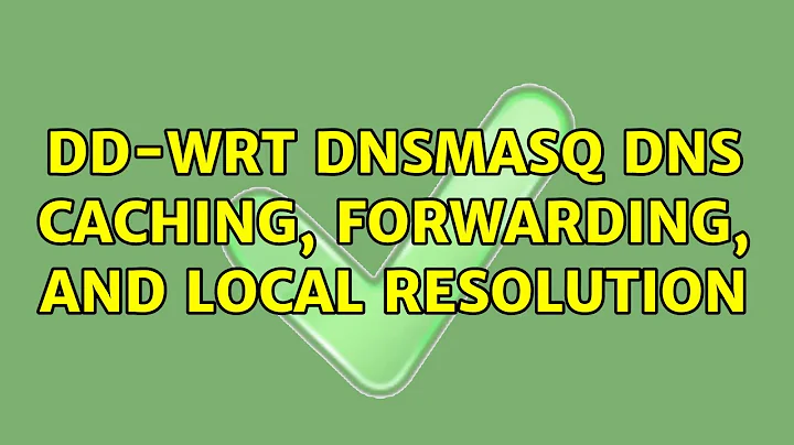 DD-WRT DNSMasq DNS Caching, Forwarding, and Local Resolution (2 Solutions!!)