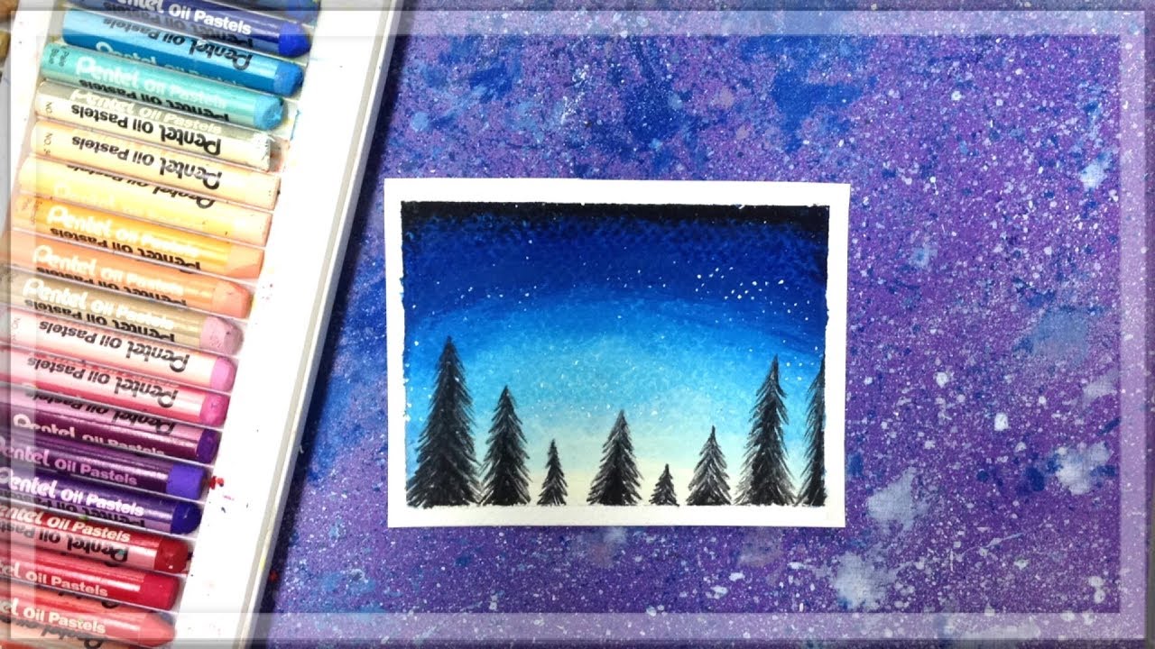 สีเทียนชอล์คน้ำมัน ฝึกไล่สีแล้วสร้างเป็นภาพ(oil Pastels ae art channel)