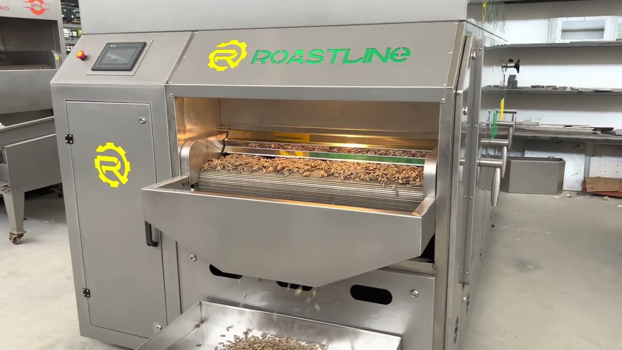 ماكينة تحميص مكسرات طاقة إنتاجية 100-150 كغ/س Nuts roasting machine with a capacity of 100-150 kg/h
