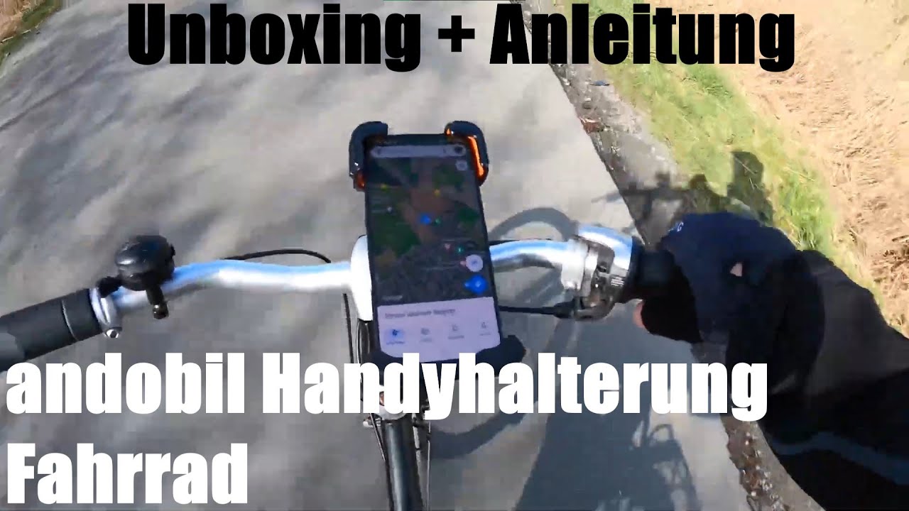 andobil Handyhalterung Fahrrad [2023 Voller Schutz] Motorrad Smartphone  Halter Unboxing & Anleitung 
