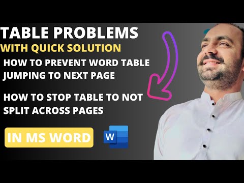 How to prevent word table jumping to next page | Word Table Do Not Split Acros Pages |Quick Solution