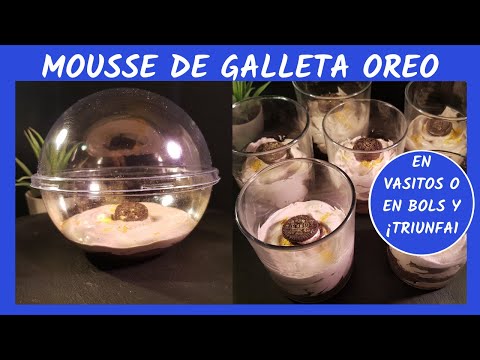 Mousse de galleta OREO. ¡Lo puedes tomar recién preparado! ¡Sin esperas!
