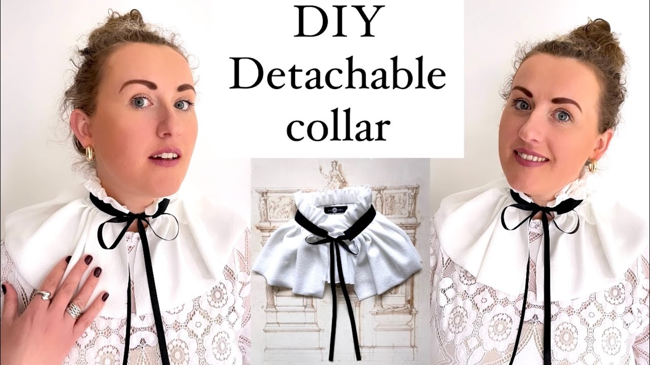 Detachable collar tutorial, Collar Sewing tutorial, Victorian style ...