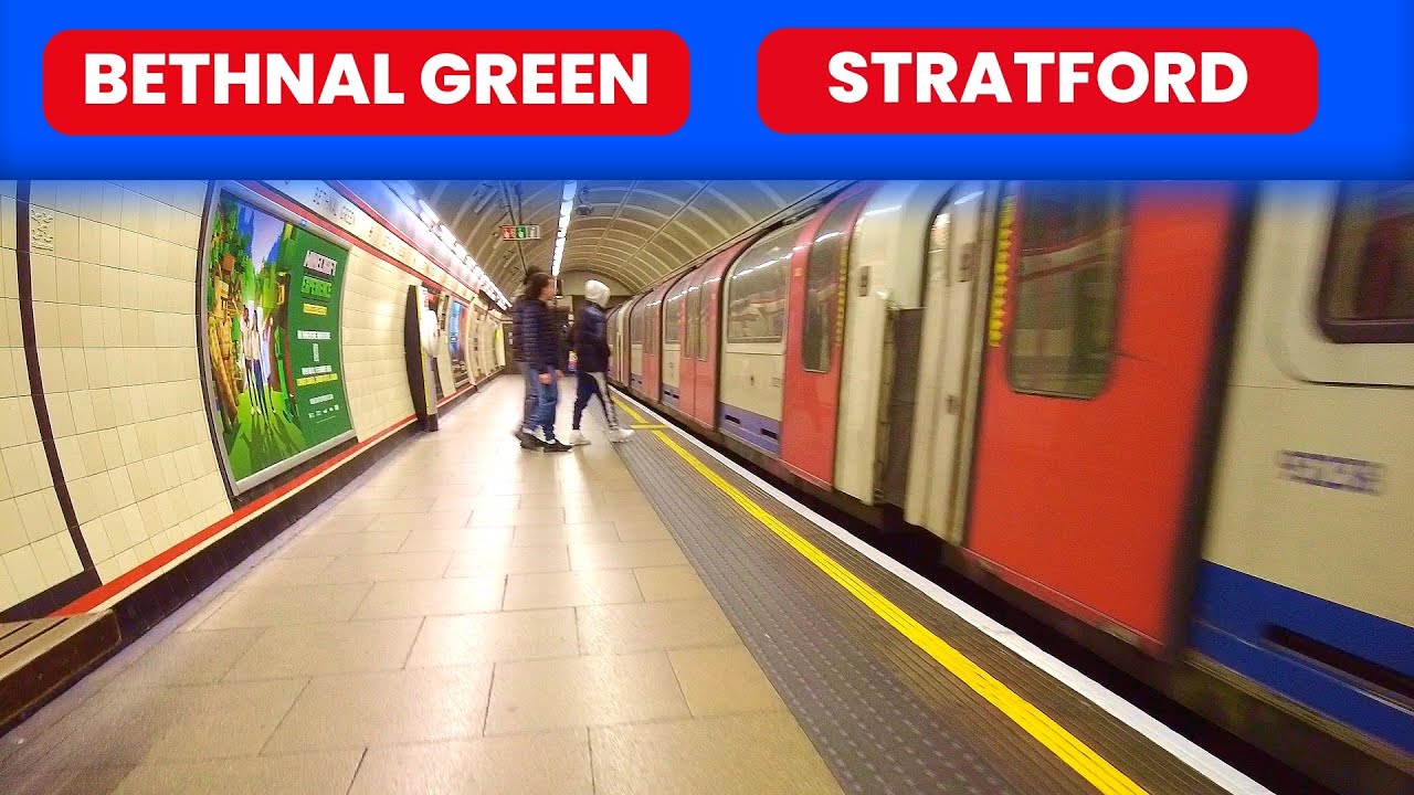 First Person Journey: Bethnal Green to Stratford | Central Line Journey | London Underground