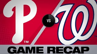 Scherzer, Nats Blanks Phillies In 2-0 Win Phillies-Nationals Game Highlights 61919