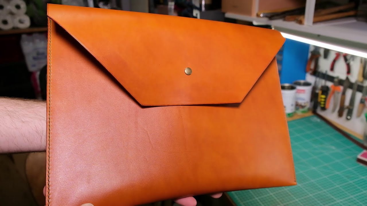 กระเป๋าใส่เอกสาร a4  New Update  Making a leather A4 document pouch / folder