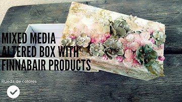 Mixed media altered box with Finnabair products