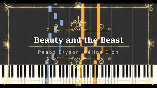 Peabo Bryson Cline Dion beauty And The Beast  Synthesia sheet  Midi