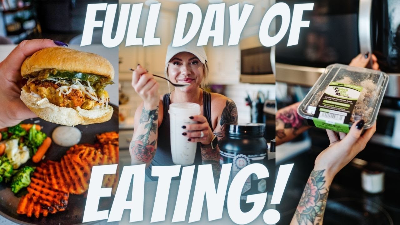 FULL DAY OF EATING | Protein Shake Recipe, Healthy Turkey Burger, & How To Create A Recipe In MFP!