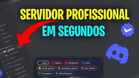 Como fazer um servidor profissional no Discord em minutos!