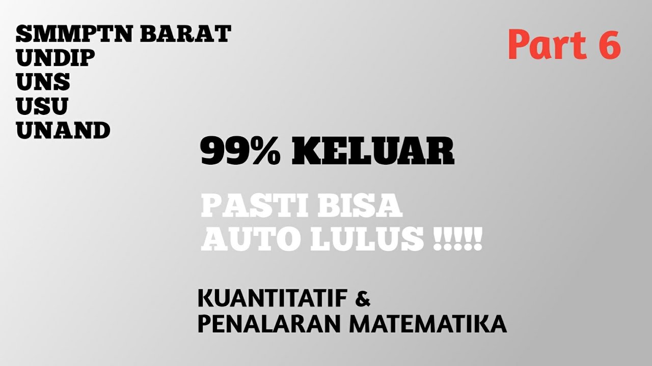 Ujian Mandiri 2023 TPS Kuantitatif UNDIP UNS