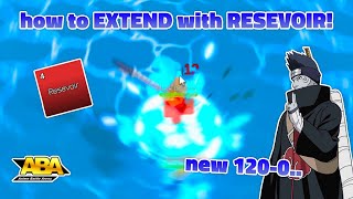[ABA] how to EXTEND with RESEVOIR on KISAME (NEW BROKEN 120-0 TECH!!)