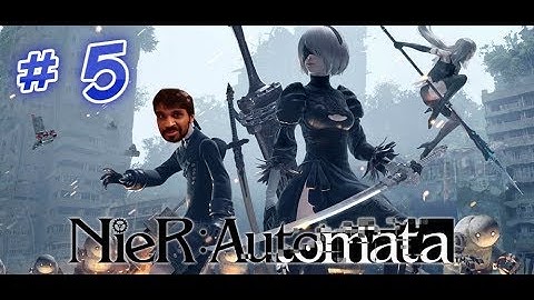Nier: Automata PlayThrough Part 5! Goliath Class enemy attack in City Ruins!