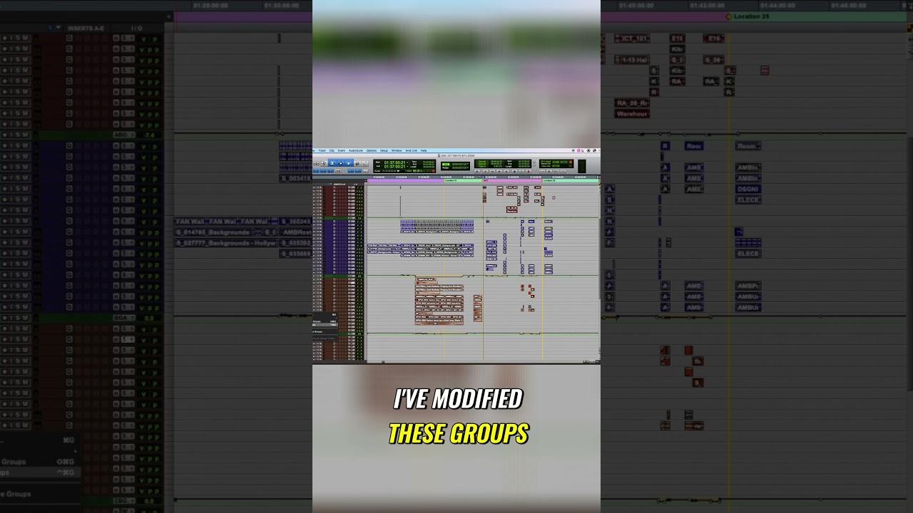 Modifying Groups in Pro Tools with Shift+Cmd+G 