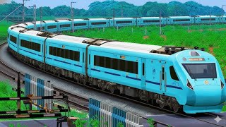 Train High Speed Crossing in Railway Gate | BUMPY RAILROAD | Train Simulator | Railwork | NTG GAMING