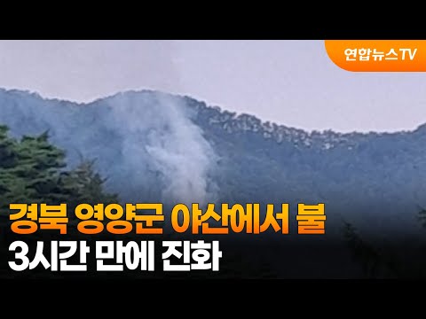 경북 영양군 야산에서 불…3시간 만에 진화 / 연합뉴스TV (YonhapnewsTV)