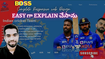 Creating responsive world cup landing page in Html CSS, JS | Explained in telugu | Ayush penumatsa