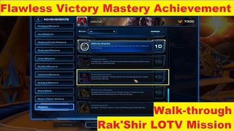 StarCraft 2: "Flawless Victory" Mastery Achievement Walk-through (Rak