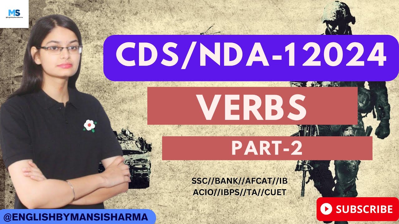 VERB Part - 2 | CDS | NDA | AFCAT | SSC | CUET | Bank | CDS 1 20224 ...