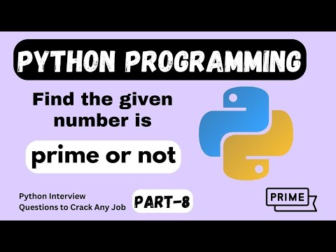 Python program to find a number is Prime or not | Python Course