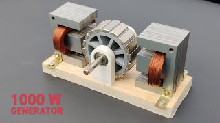 I Make 1000W Electric Generator with Microwave Transformer