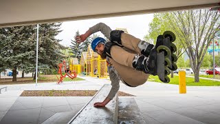 Rollerblading + Parkour = Ninja Flow