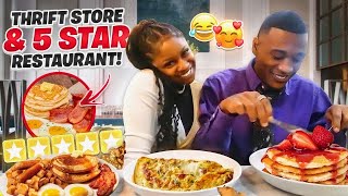 We Went On A DATE❤️ To A 5 Star Restaurant ⭐️……. IN THRIFT STORE CLOTHES 😩😂