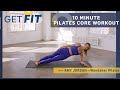 10 Minute Pilates Core Workout with Amy Jordan x WundaBar Pilates | Get Fit | Livestrong.com