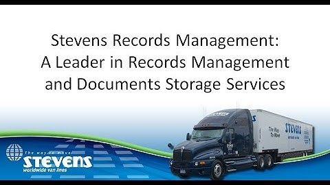 Stevens Records Management - A leader in records management and documents storage services.