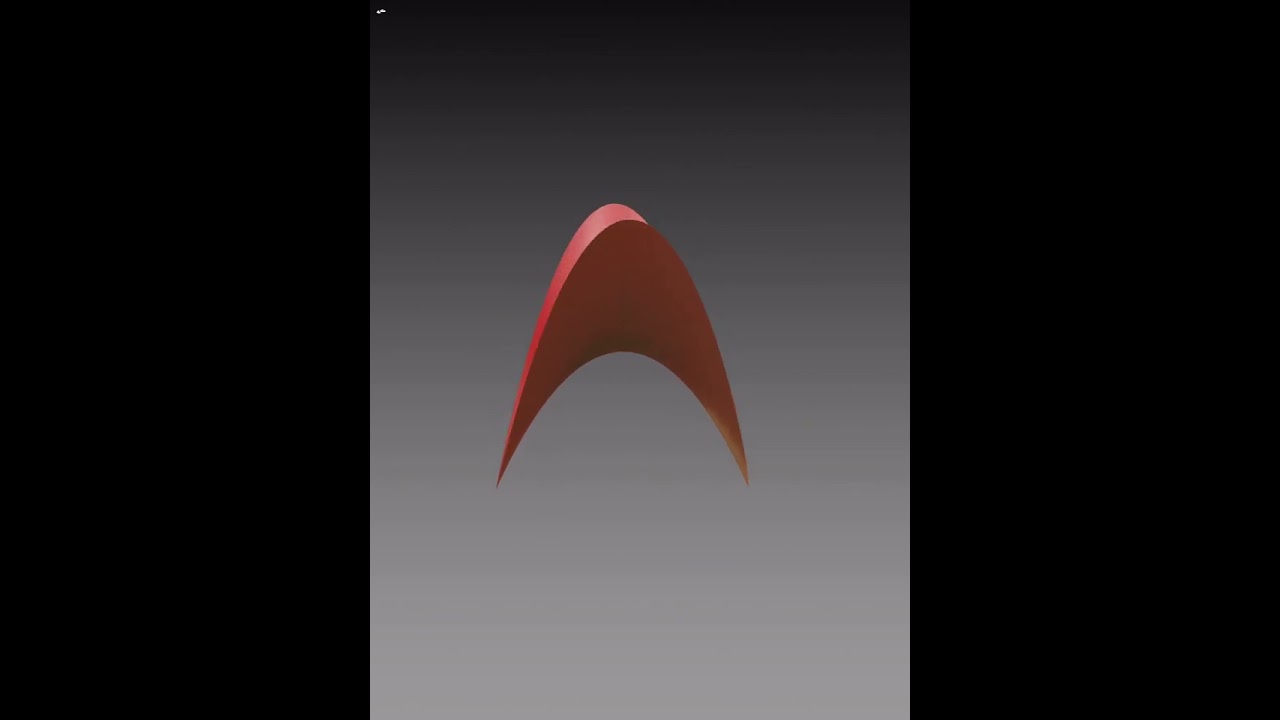 3D model of hyperbolic paraboloid created with ChatGPT 4o and Nomad Sculpt￼