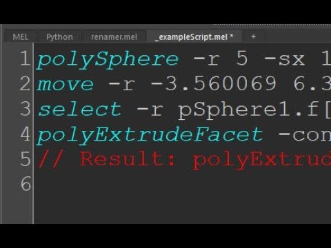 MEL Scripting BASICS, Part 1