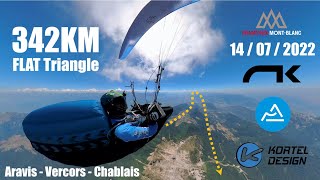 Paragliding, CROSS 342 km triangle !!!