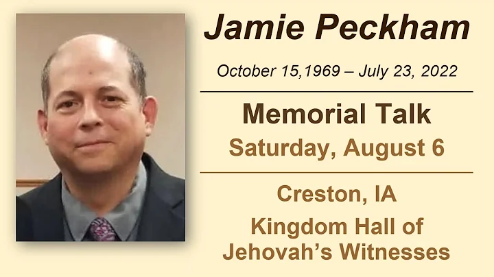 Memorial Service -  Jamie Peckham