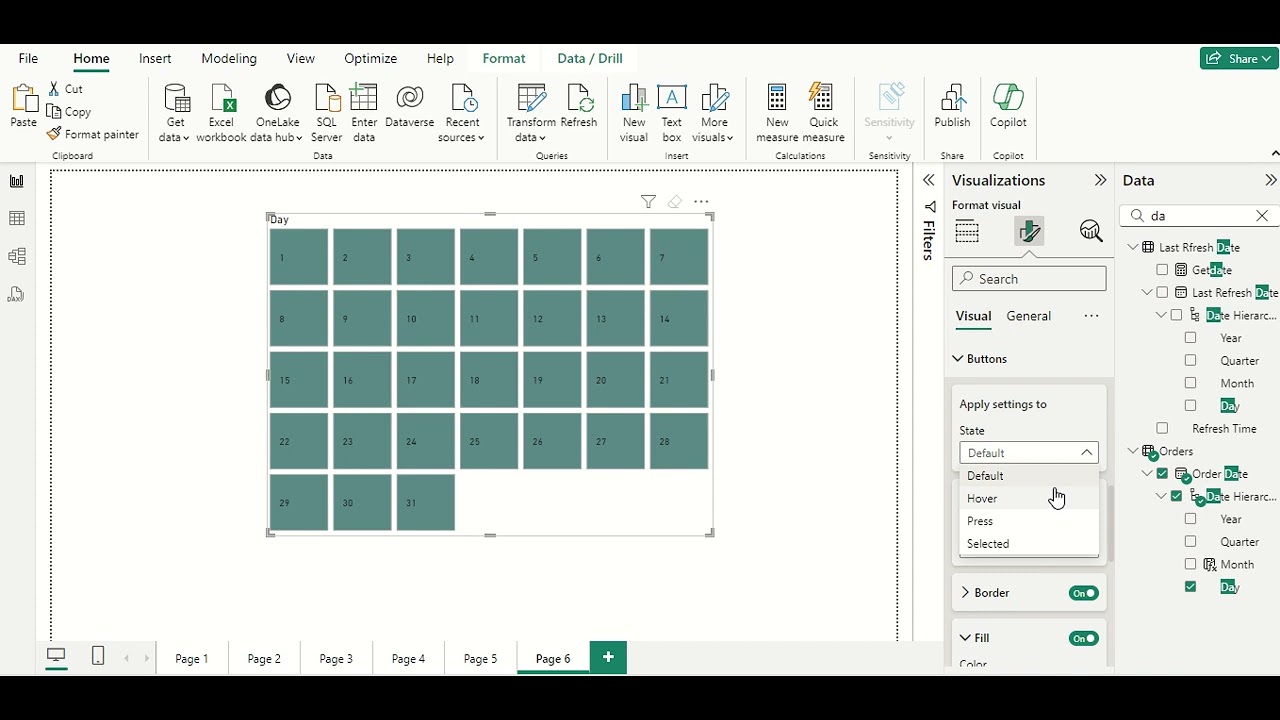 How to Create a Matrix Date Slicer in Power BI | Step-by-Step Tutorial ...