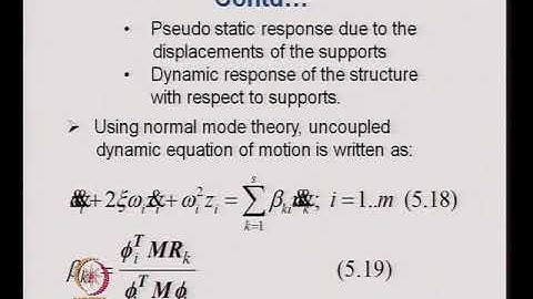 Response Spectrum Method of Analysis Contd.