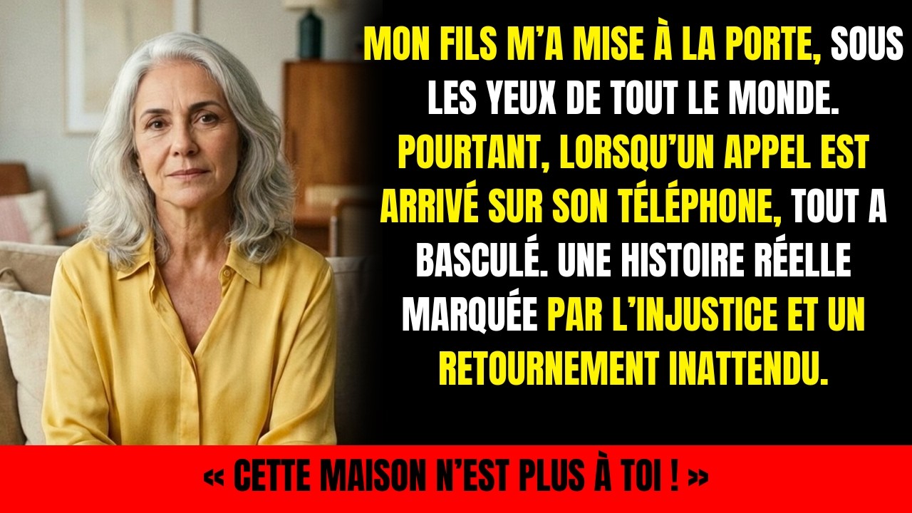 « Cette maison n’est plus à toi ! » a crié mon fils… puis son téléphone a sonné
