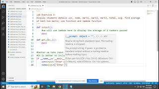 Python Lab Exercise 3 and 8