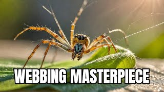 Spider Spins A Web On Its Prey